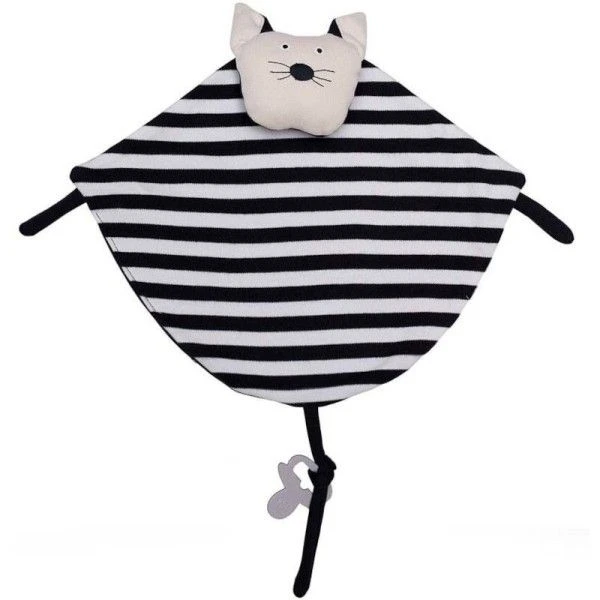 Doudou Bio Plat Chat Noir Et Blanc Wooly Organic® Coton Bio 35 Cm - Doudou Bio GOTS 1 Doudou Bio Plat Chat Noir Et Blanc Wooly Organic® Coton Bio 35 Cm - Doudou Bio GOTS