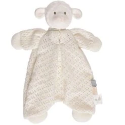 Doudou Plat Coton Bio & Caoutchouc Naturel Bahbah L'agneau Tikiri® - Jouet Bio