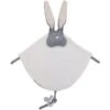 Doudou Plat Lapin Gris Wooly Organic® Coton Bio 35 Cm - Doudou Bio GOTS