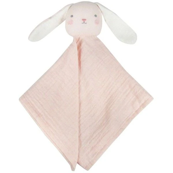 Doudou Plat Lapin Rose Lange Mousseline De Coton Bio Albetta® 35cm - Doudou Lange 1 Doudou Plat Lapin Rose Lange Mousseline De Coton Bio Albetta® 35cm - Doudou Lange