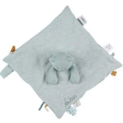 Doudou Plat Mouchoir Coton Bio Nouky Menthe Noukie's® - Bébé Bio