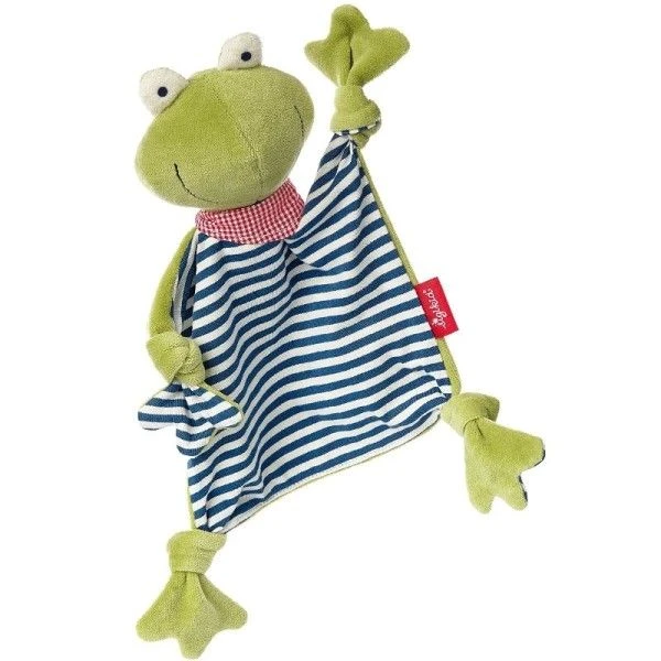 Doudou Plat Mouchoir Sigikid® Grenouille Marinière Green 27cm - Doudou Bio 1 Doudou Plat Mouchoir Sigikid® Grenouille Marinière Green 27cm - Doudou Bio