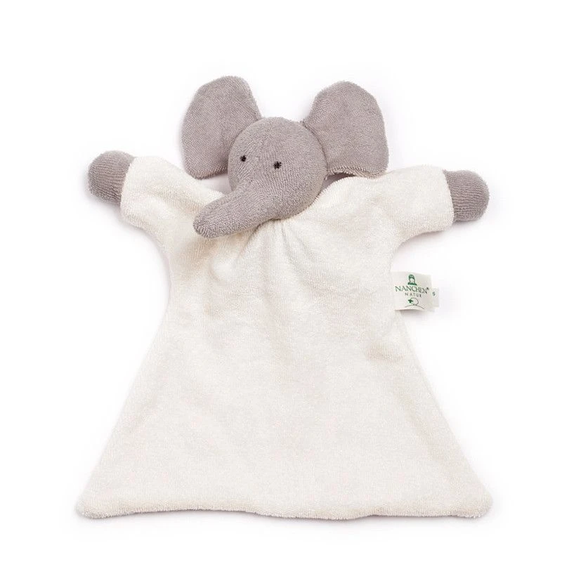Doudou Plat Nanchen® Natur Eléphant Coton Bio Eponge (Kba) Gris Ecru 23cm - Jouets Bio 1 Doudou Plat Nanchen® Natur Eléphant Coton Bio Eponge (Kba) Gris Ecru 23cm - Jouets Bio