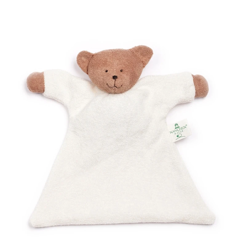 Doudou Plat Nanchen® Natur Ourson Coton Bio Eponge (Kba) Chocolat Ecru 23cm - Doudou Bio 1 Doudou Plat Nanchen® Natur Ourson Coton Bio Eponge (Kba) Chocolat Ecru 23cm - Doudou Bio