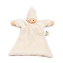 Doudou Plat Nanchen® Natur Poupée Coton Bio Eponge (Kba) Ecru Naturel - Jouets Bio