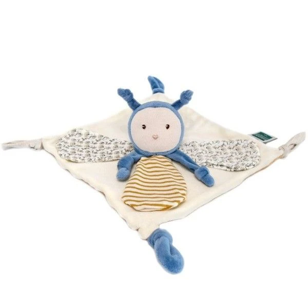 Doudou Plat Pollen L'abeille 25cm Coton Bio Doudou Et Compagnie® - Doudou Bio Français 3 Doudou Plat Pollen L'abeille 25cm Coton Bio Doudou Et Compagnie® - Doudou Bio Français – Image 3