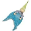 Doudou Plat Poupon & Nœuds Nanchen® Natur Velours Jersey Coton Bioturquoise - Doudou Bio