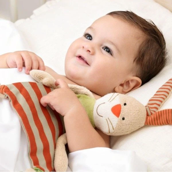 Doudou Plat Sigikid® Lapin Bio Green Rayé 30 Cm - Doudou Bio 3 Doudou Plat Sigikid® Lapin Bio Green Rayé 30 Cm - Doudou Bio – Image 3