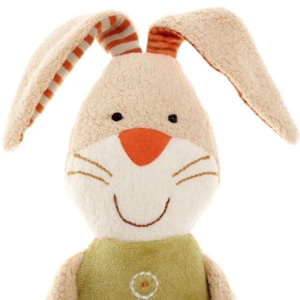 Doudou Plat Sigikid® Lapin Bio Green Rayé 30 Cm - Doudou Bio 4 Doudou Plat Sigikid® Lapin Bio Green Rayé 30 Cm - Doudou Bio – Image 4