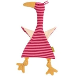 Doudou Plat Sigikid® Oison Rayé De Roses Série Green 31cm- Doudou Bio