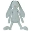 Grand Doudou Lapin Richie Bleu Lagon En Lin 41 Cm Happy Horse - Doudou Pour Bébé
