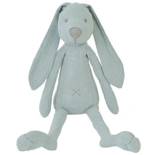Grand Doudou Lapin Richie Bleu Lagon En Lin 41 Cm Happy Horse - Doudou Pour Bébé 1 Grand Doudou Lapin Richie Bleu Lagon En Lin 41 Cm Happy Horse - Doudou Pour Bébé