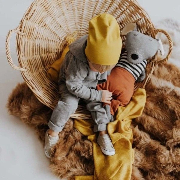 Grande Peluche Doudou Bio Souris Wooly Organic® Coton Bio 70 Cm - Doudou Bio GOTS 4 Grande Peluche Doudou Bio Souris Wooly Organic® Coton Bio 70 Cm - Doudou Bio GOTS – Image 4