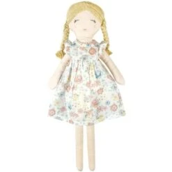 Grande Poupée De Tissu Fleurie Georgia 40 Cm Coton Bio Albetta® - Poupée Tissu Bio