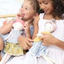 Grande Poupée De Tissu Fleurie Léonie 40 Cm Coton Bio Albetta® - Poupée Tissu Bio -Jouets De Confort En Peluche Boutique grande poupee de tissu fleurie leonie 40 cm coton bio albetta poupee tissu bio 2