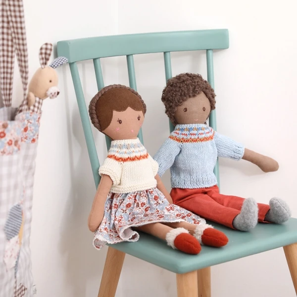 Grande Poupée Lin Robe De Mousseline Audrey 40 Cm Coton Bio Albetta® - Poupée Tissu Bio 2 Grande Poupée Lin Robe De Mousseline Audrey 40 Cm Coton Bio Albetta® - Poupée Tissu Bio – Image 2