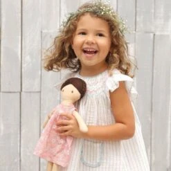 Grande Poupée Lin Robe De Mousseline Becky 40 Cm Coton Bio Albetta® - Poupée Tissu Bio -Jouets De Confort En Peluche Boutique grande poupee lin robe de mousseline becky coton bio albetta poupee tissu bio 5