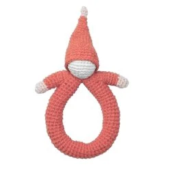 Hochet Au Crochet Hoppa® Poupée Lutin Rose Coton - Hochets Bébé