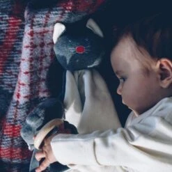 Hochet Bio & Anneau De Dentition Chat Gris Wooly Organic® Coton Bio 12 Cm - Doudou Bio GOTS -Jouets De Confort En Peluche Boutique hochet bio anneau de dentition chat gris wooly organic coton bio 12 cm doudou bio gots 2