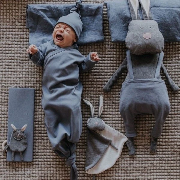 Hochet Bio & Anneau De Dentition Lapin Gris BruissantWooly Organic® Coton Bio 16 Cm - Hochet Bio GOTS 2 Hochet Bio & Anneau De Dentition Lapin Gris BruissantWooly Organic® Coton Bio 16 Cm - Hochet Bio GOTS – Image 2