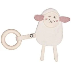 Hochet Bio & Anneau De Dentition Mouton BruissantWooly Organic® Coton Bio 16 Cm - Hochet Bio GOTS