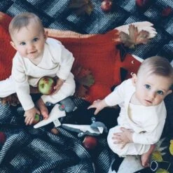 Hochet Bio Loup Gris Wooly Organic® Coton Bio 21cm - Doudou Bio GOTS -Jouets De Confort En Peluche Boutique hochet bio loup gris wooly organic coton bio 21cm doudou bio gots 2