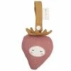 Hochet Fabelab® Fraise 12cm à Clipser Coton Bio GOTS- Hochets Bio Scandinave