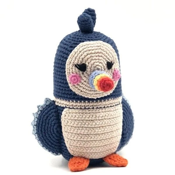 Hochet Macareux Organic 20cm Pebble® Maille Crochet Coton Bio - Hochet Bébé Bio 1 Hochet Macareux Organic 20cm Pebble® Maille Crochet Coton Bio - Hochet Bébé Bio