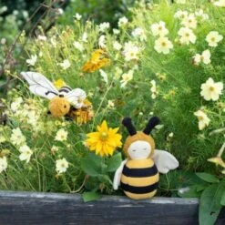 Jouets Bébé Culbuto Abeille Fabelab® 18 Cm Coton Bio GOTS- Jouet Bio Scandinave -Jouets De Confort En Peluche Boutique jouets bebe culbuto abeille fabelab 18 cm coton bio gots jouet bio scandinave 5