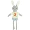 Lapin Peluche éponge De Coton Bio 3ème Anniversaire 44cm Albetta® - Peluche Bio