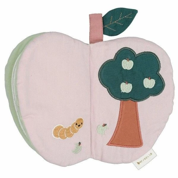 Livre Bébé En Tissu Pomme Verte Fabelab® Coton Bio GOTS- Jouet Bio Scandinave 2 Livre Bébé En Tissu Pomme Verte Fabelab® Coton Bio GOTS- Jouet Bio Scandinave – Image 2