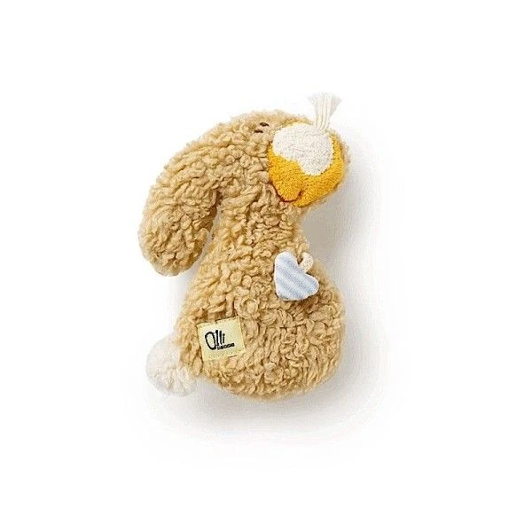 Mini Doudou Hochet Lapin 15cm Olli Olbot - Hochets écolo 1 Mini Doudou Hochet Lapin 15cm Olli Olbot - Hochets écolo