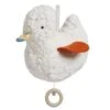 Peluche Boite à Musique Efie® Canard Orange & Blanc 16 Cm - Doudou Coton Bio