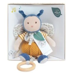 Peluche Boite à Musique Pollen 30cm Coton Bio Doudou Et Compagnie® - Doudou Bio Français -Jouets De Confort En Peluche Boutique peluche boite a musique pollen 30cm coton bio doudou et compagnie doudou bio francais 2