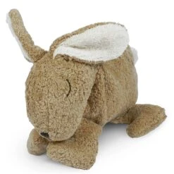 Peluche Bouillotte Lapin Endormi Beige Coton Bio 30 Cm Senger® - Peluches Naturel Senger