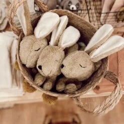 Peluche Bouillotte Lapin Endormi Beige Coton Bio 30 Cm Senger® - Peluches Naturel Senger -Jouets De Confort En Peluche Boutique peluche bouillotte lapin endormi beige coton bio 30 cm senger peluches naturel senger 3