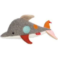 Peluche Dauphin Patchwork Sweety 33 Cm Sigikid® - Doudou Synthétique -Jouets De Confort En Peluche Boutique peluche dauphin patchwork sweety 33 cm sigikid doudou synthetique 2