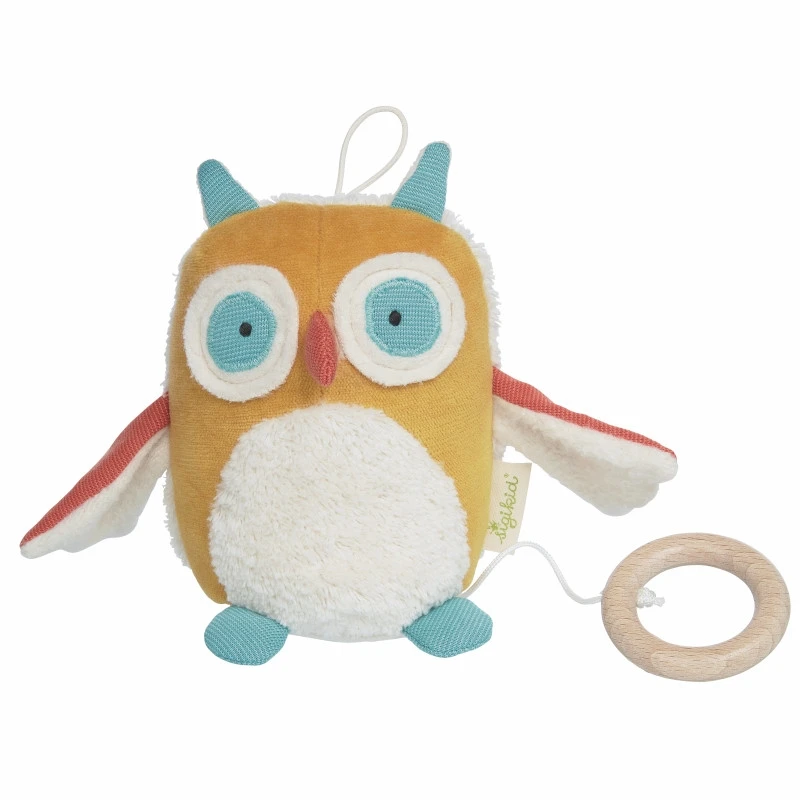 Peluche Musicale Bio Sigikid® Hibou Green 14 Cm - Peluche Musicale Coton Bio 1 Peluche Musicale Bio Sigikid® Hibou Green 14 Cm - Peluche Musicale Coton Bio