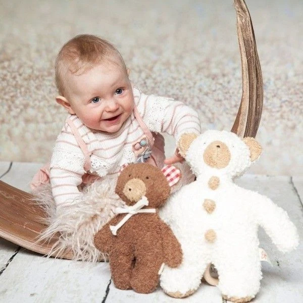 Peluche Petit Ours Blanc Teddy Coton Bio 20 Cm Efie® - Jouets Bio GOTS 2 Peluche Petit Ours Blanc Teddy Coton Bio 20 Cm Efie® - Jouets Bio GOTS – Image 2