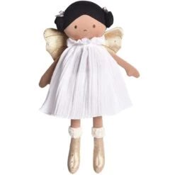 Jouets De Confort En Peluche Boutique -Jouets De Confort En Peluche Boutique poupee chiffon ailee coton bio aurore robe mousseline 1