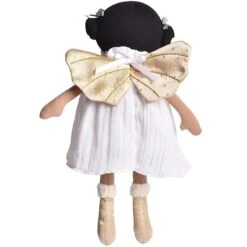Poupée Chiffon Ailée Coton Bio Aurore Robe Mousseline 33cm Bonikka - Poupée Bio -Jouets De Confort En Peluche Boutique poupee chiffon ailee coton bio aurore robe mousseline 2