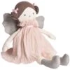 Poupée Chiffon Coton Bio Angelina Robe Mousseline Rose 33cm Bonikka - Poupée Bio