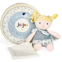 Jouets De Confort En Peluche Boutique -Jouets De Confort En Peluche Boutique poupee de chiffon joliflores bleuette et son doudou 22cm coton bio jolijou poupee bio 1