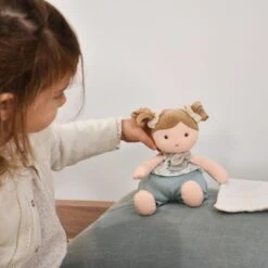 Poupée De Chiffon Joliflores Flore Et Son Doudou 22cm Coton Bio Jolijou® - Poupée Bio -Jouets De Confort En Peluche Boutique poupee de chiffon joliflores flore et son doudou coton bio jolijou poupee bio 2