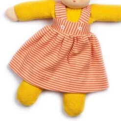 Poupée De Chiffon Nanchen® Natur Poupon Waldorf 36cm Coton Bio (Kba) Jaune Robe Orangé - Poupée Bio -Jouets De Confort En Peluche Boutique poupee de chiffon nanchen natur poupon waldorf coton bio kba jaune robe orange poupee bio 2