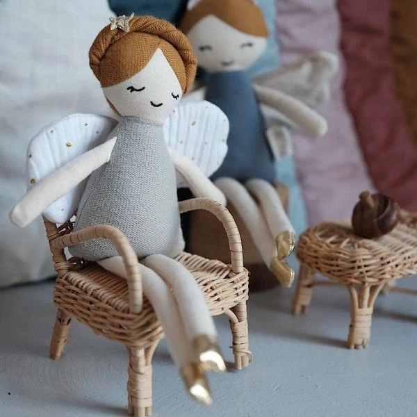 Poupée De Tissu Fée Des Dents Fabelab® 28cm Coton Bio GOTS - Poupée Bio Scandinave 3 Poupée De Tissu Fée Des Dents Fabelab® 28cm Coton Bio GOTS - Poupée Bio Scandinave – Image 3