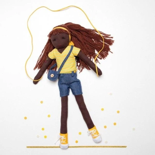 Poupée En Tissu Coton Bio Emily Hoppa® - Poupée De Chiffon 2 Poupée En Tissu Coton Bio Emily Hoppa® - Poupée De Chiffon – Image 2