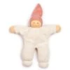 Poupon Waldorf 18cm Nanchen® Natur Nucki Coton Bio Eponge (Kba) Rose Ecru- Doudou Bio