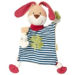 Sigikid® Doudou Plat Lapin Marin Green 38cm En Coton 100% Bio 'Organic' - Doudou Coton Bio Kba