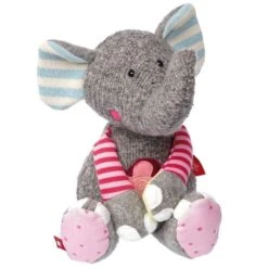 Sigikid® Peluche Doudou Elephante Patchwork Sweety 31cm - Peluches écologiques